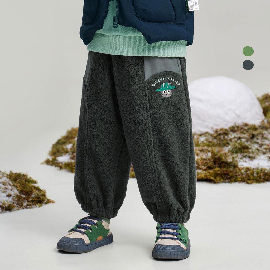 Boys' Trendy Straight-Leg Pants - 2025 Winter, Versatile Warm Cuffed Casual Wear