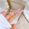 Mori Six-Leaf Flower Minimalist Stud Earrings Cold Men'S And Women'S Earrings Personality Temperament Banquet Earrings