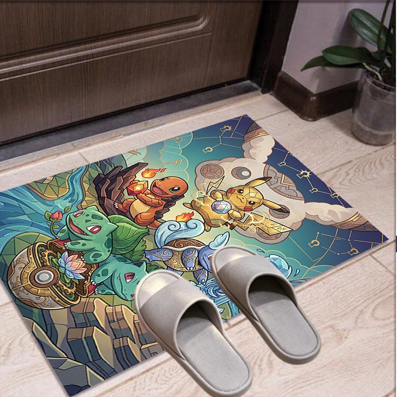 Pokemon Pattern Rug, Indoor/Outdoor Mat, for Picnic, Gameroom, Bedroom, Office, Living Room, Home Decor Carpet, Birthday Gift