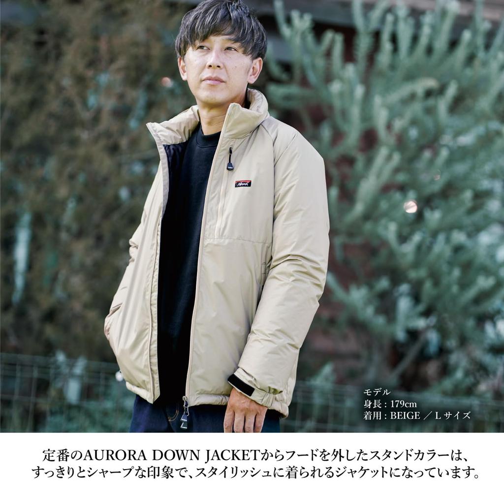 NANGA Special Order Model STAND COLLAR AURORATEX DOWN JACKET (XL, BLACK)