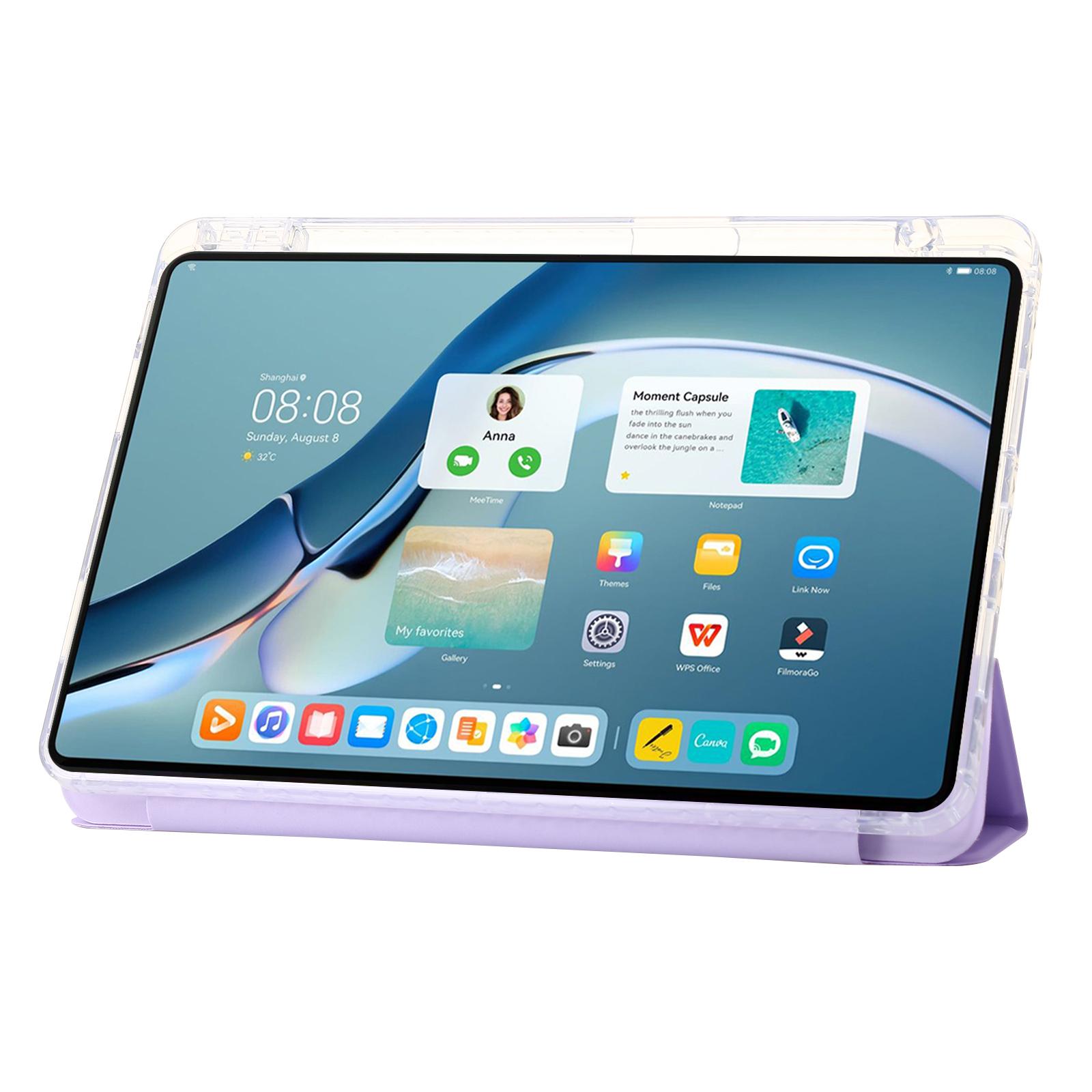 

For Huawei MatePad Pro 11 (2022) Case Tri-fold Stand Tablet Leather Cover Purple