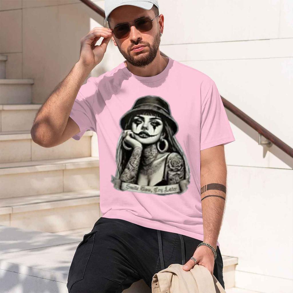 2026 New Model Chicana Payasa Tattoo Chicano Chola Unisex Cholo Tshirt Now Cry Later Y2k Tee No Love All Hustle No More Tears
