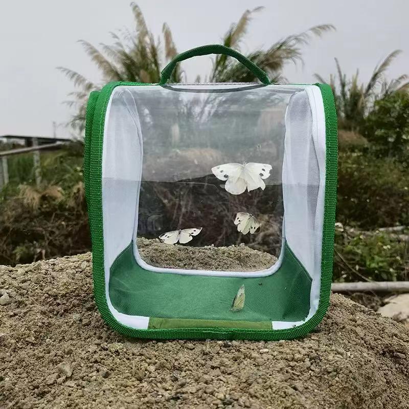 Portable 360-Degree Transparent Insect and Butterfly Observation Cage