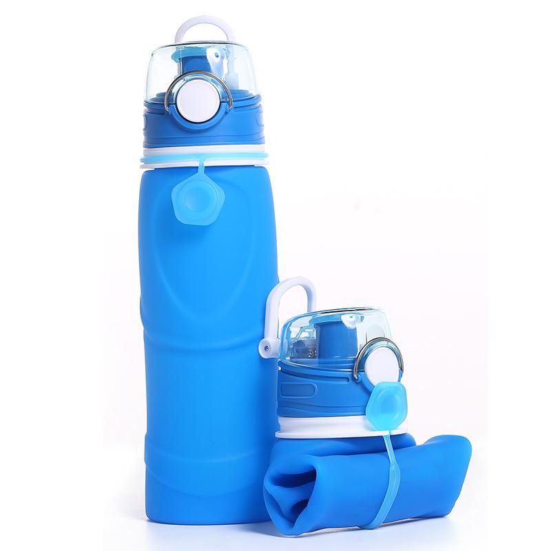 

Большая емкость, 750 мл, спортивный складной и портативный силиконовый кувшин-бутылка, красивый интернет-знаменитый большой пупок, дорожный горшок, подарок 750ml