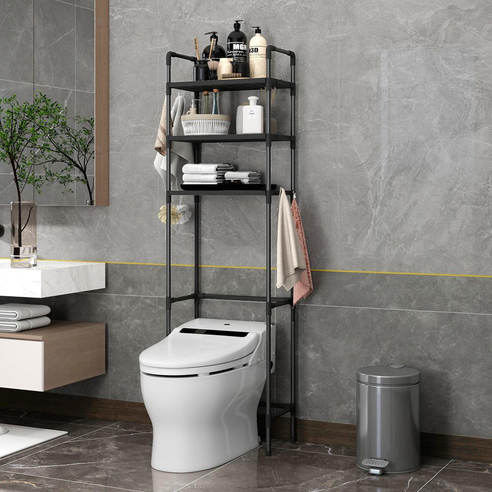 Floor-Standing Balcony Drum Washer Rack & Bathroom Storage Shelves