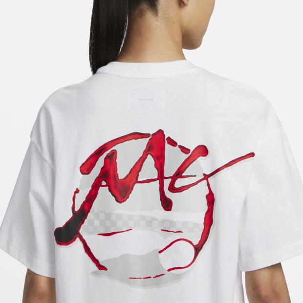 Nike Mac Attack Letter Print Crew Neck Casual Short Sleeve T-Shirt Women Tops White FN4176-100