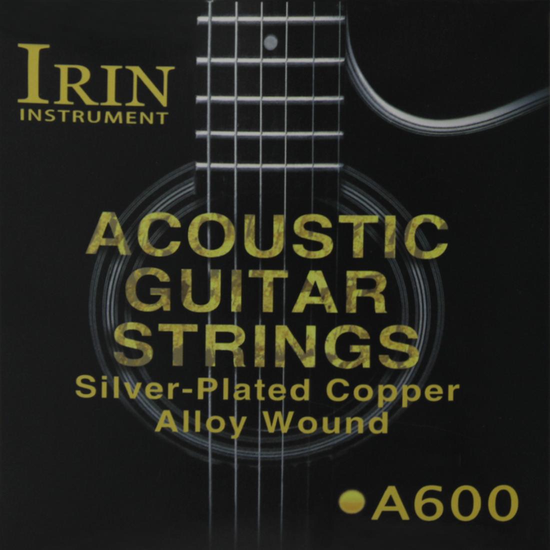 

IRIN A600 Acoustic Folk Guitar Strings Premium Replacement Parts Silver-Plated Copper Alloy Wound Strings Instrument Accessories