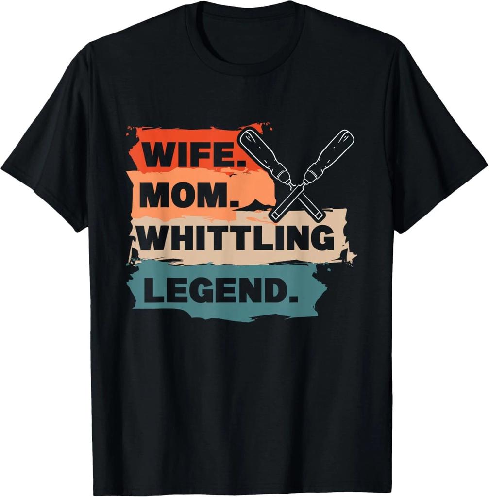 Manželka Máma Vyřezávací Legenda Dřevoobrábění Dřevořezba Dárek Unisex Tričko