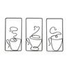 Framed Coffee Cup Metal Wall Art Vintage Iron Wire Cup Bar Decor Cafe Themed Wall Hanging Sign for Restaurant Kitchen Shop Home Office