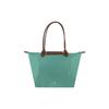Longchamp Le Pliage Original Sac Cabas Boulette Fermeture Zippée 31 Boutons Poignée Longue Garniture Cuir Femmes Sacs Cabas Bleu 1899089P70