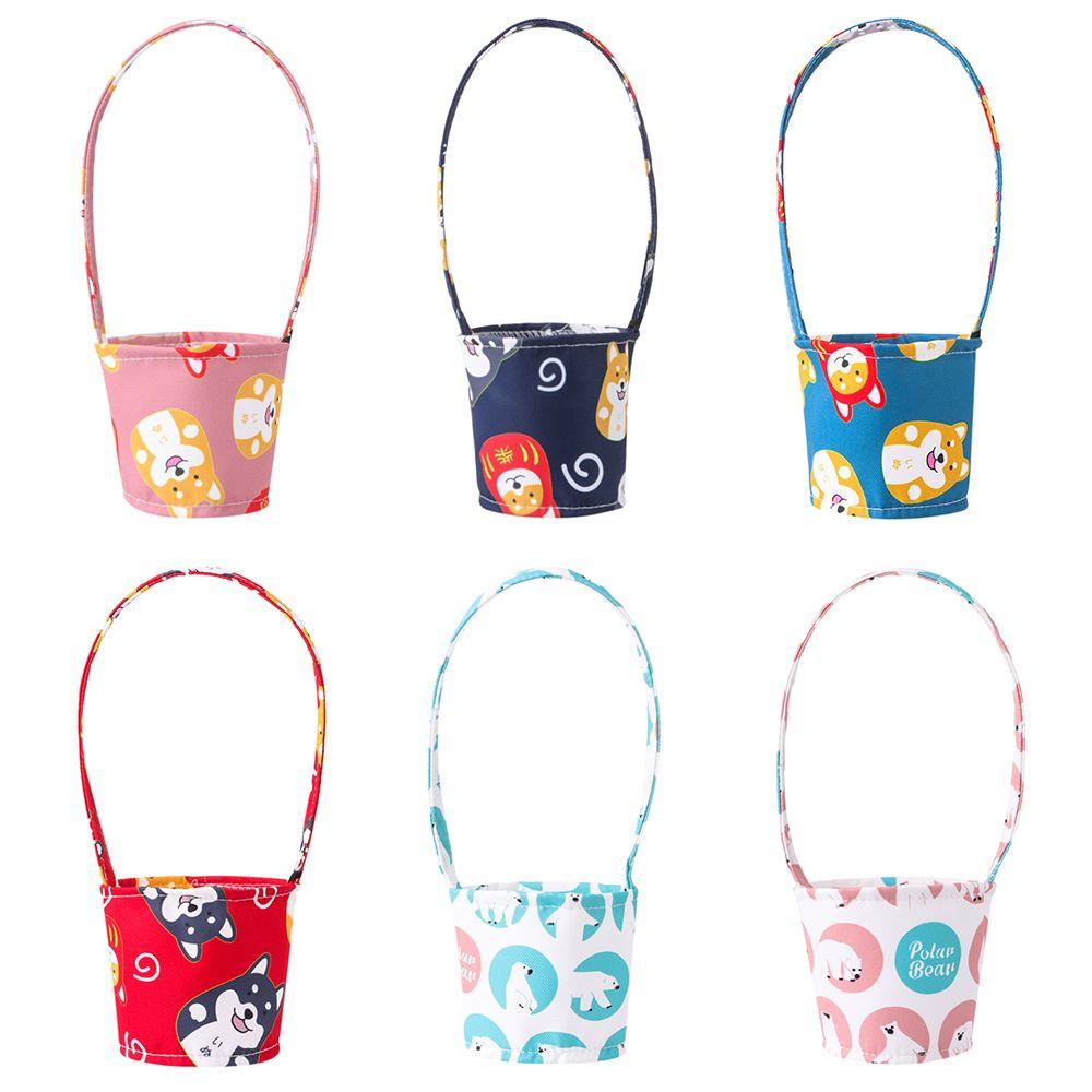 

Bags Beverage Cups Holders Reusable Hand Shake Cup Canvas Portable Dog Series Coffee Tea Mug Bag 2