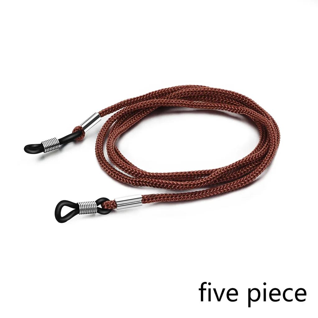 5 Stück Verstellbarer Brillenbandhalter Anti-Rutsch Brillenkordel Seil Sport Sonnenbrillen Kette Lanyard Brillenhalter Damen Herren