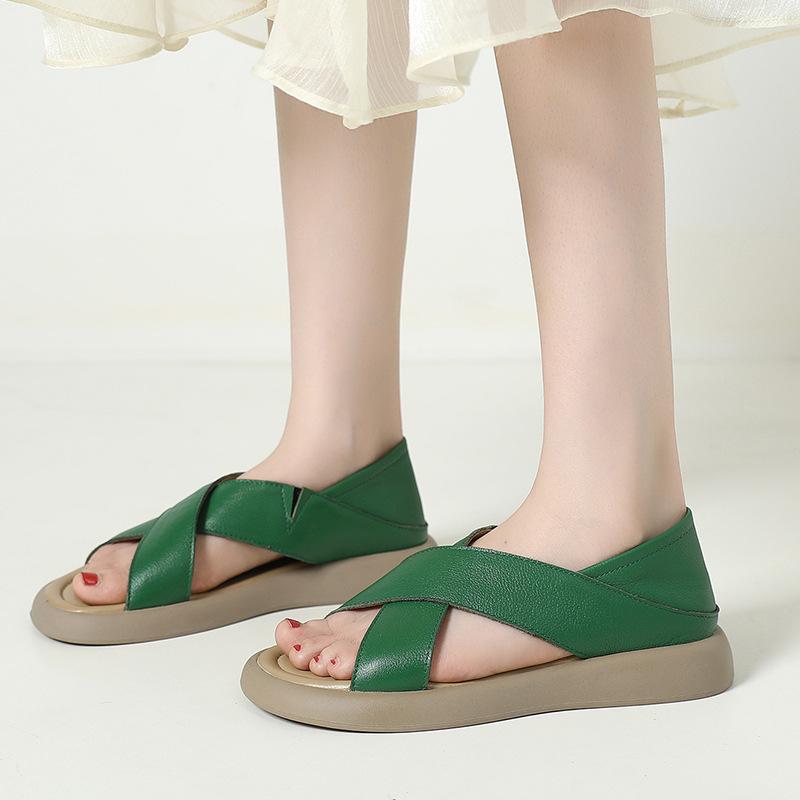 Fashion GKTINOO Women's Sandals Genuine Leather Platform Sandal 2025 Summer Thick Sole GLADIATOR Ladies Sandal Summer Shoes For Women