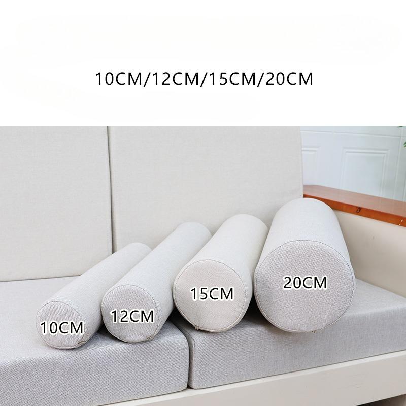 Solid Color Cylinder Pillow for Back Neck Legs Orthopedic Lumbar Support Cushion for Office Sofa Bed Sleeping Maternity Comfort