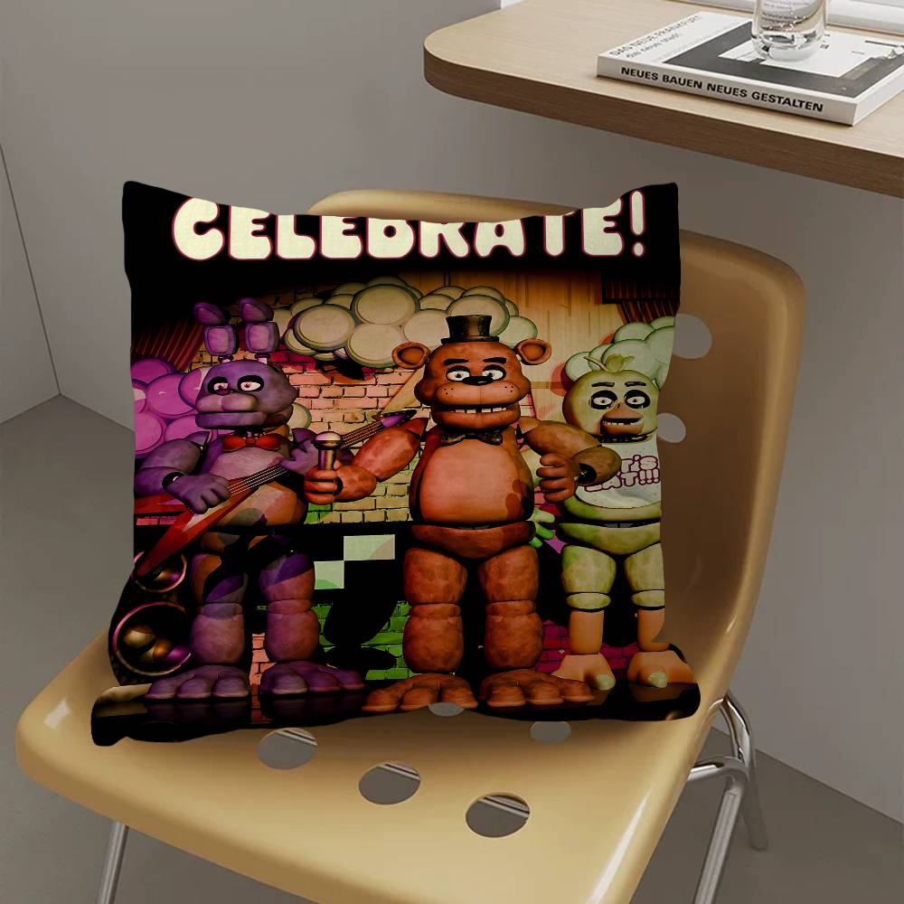 F-Fnaf F-Five-nights-At-Freddys Personalized Pillow Cover Kids Bedroom Wild Party Decor Pillowcase Kid Birthday Shower Gift