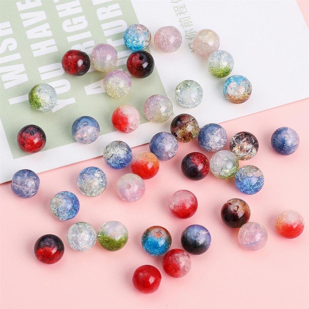 10mm Round Glass Beads: Hand-Woven Bracelet & Necklace DIY Material, Handmade Accessories