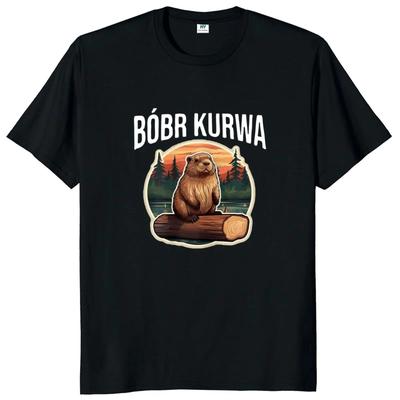 Bober Kurwa Bobr Tričko Retro Vtipné Meme Trend Y2k Grafické Tričko Měkké Unisex 100% Bavlna Trička EU Velikost Streetwear 50902
