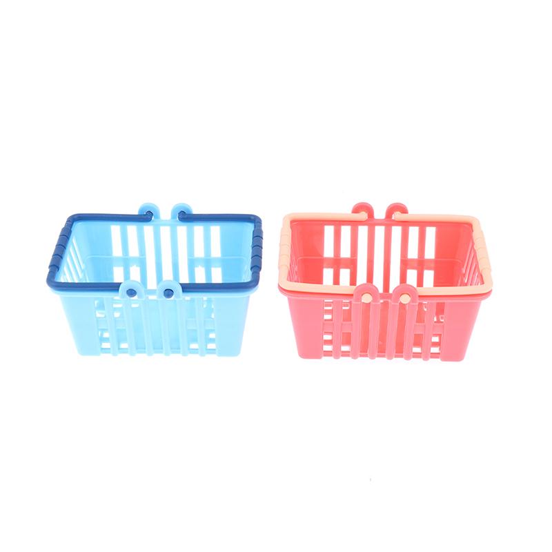 Shopping Basket Toys Kids Mini Supermarket Shopping Hand Basket Model Dollhouse