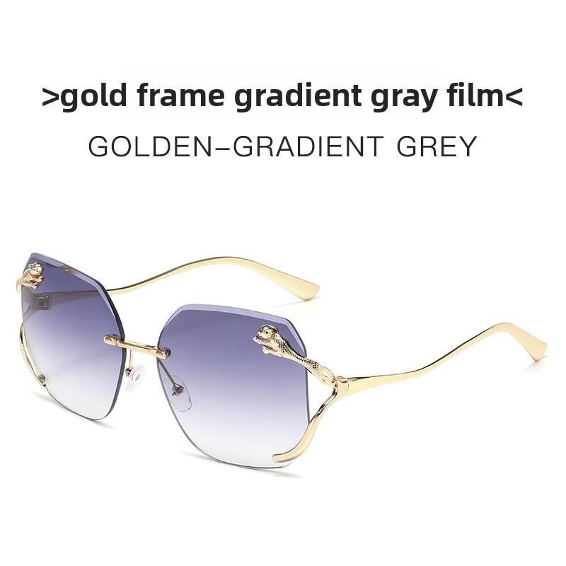 Leopard Head Minimalist Unisex Sunglasses With Uv400 Protection For Fashionable Outings