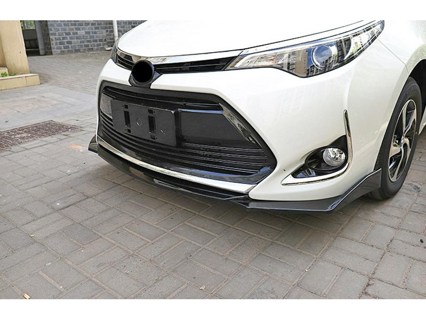 Toyota Levin 17-18 Front & Rear Body Kit: Modified Splitter, Bumper Lip, Spoilers, and Side Skirts.