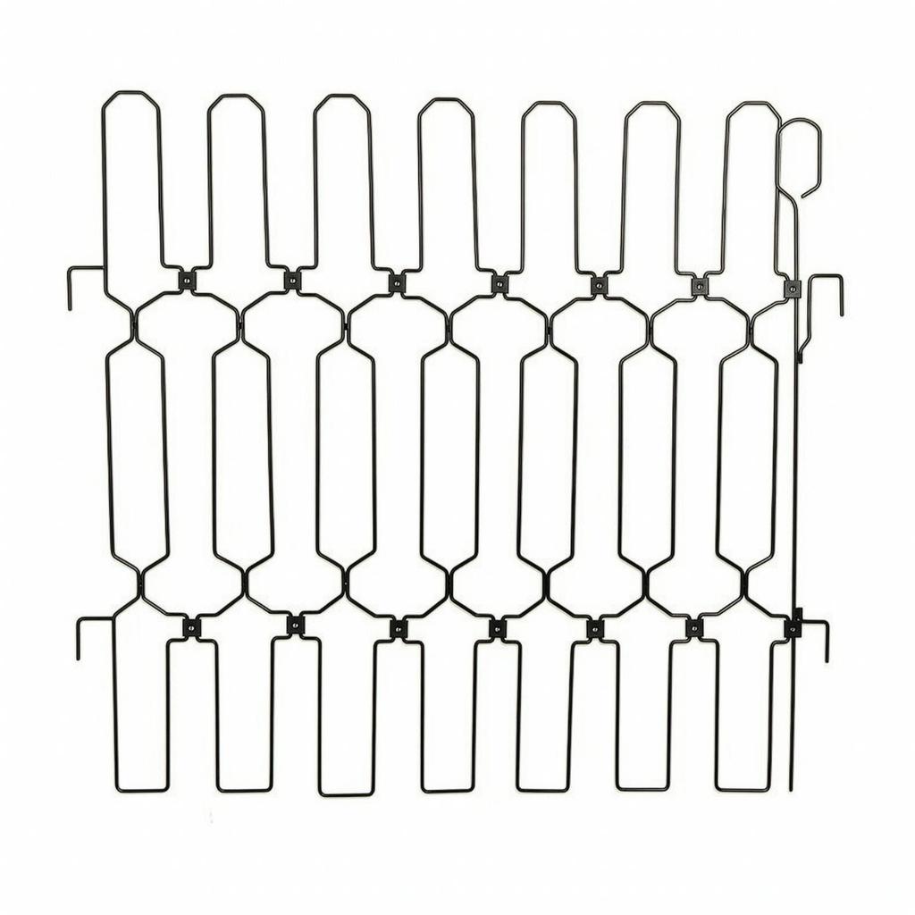 Pressure-Mounted Steel Barrier Lattice-Style Design, Metal pet door, for