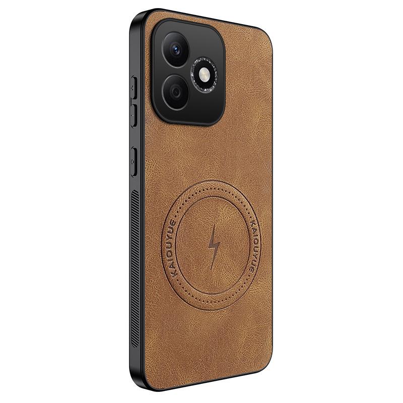 Honor 600 Lite Nappa Leather Lens Protective Magsafe Case