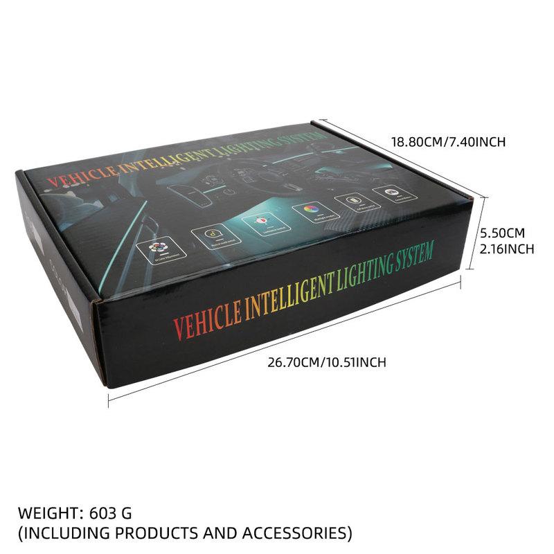 10 in 1 Car LED Acrylic Light Strip RGB Symphony Auto Interior Strip Lights Remote/APP Control Decorative Atmosphere Lamp