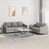 Vidaxl 2-Piece Lounge Set with Cushions, Taupe, Fabric