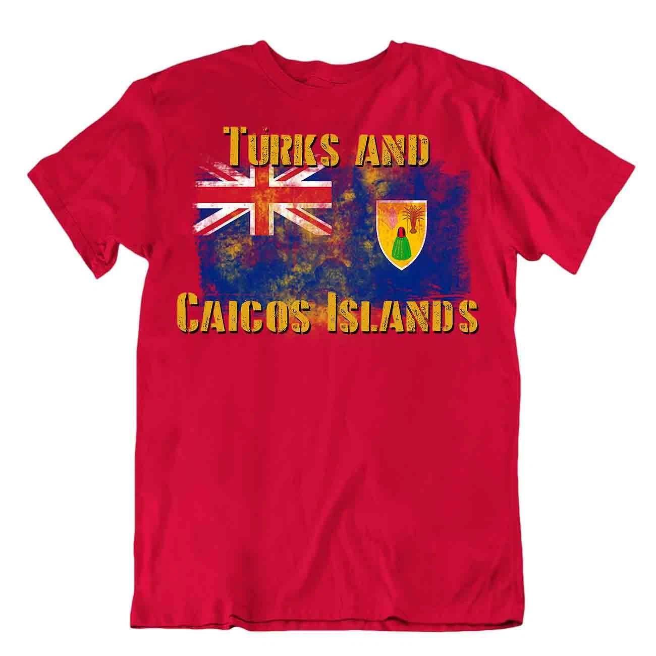 Turks & Caicos Islands flag Tshirt T-shirt Tee top city map PRIDE SOUVENIR S