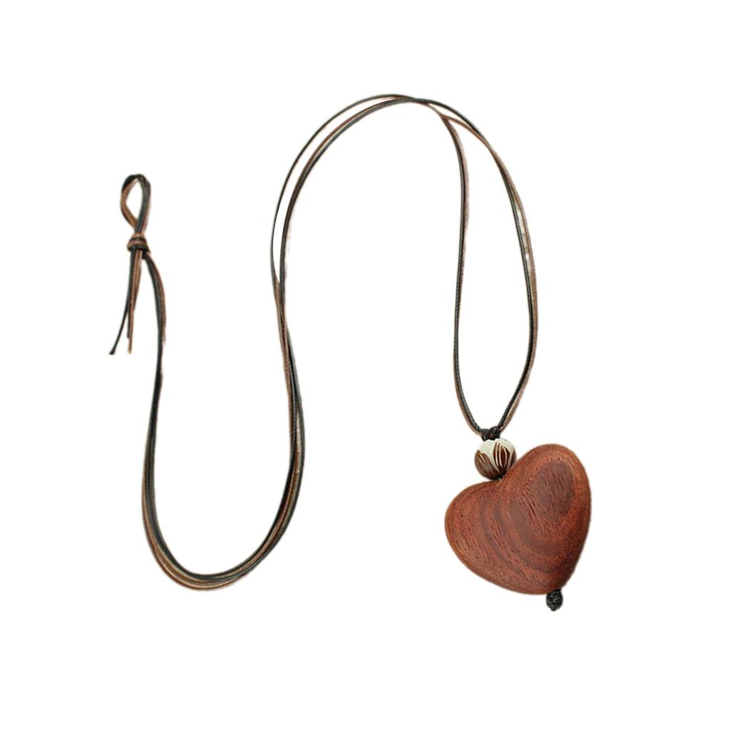 Χειροποίητο Ανθεκτικό Ξύλινο Κολιέ Καρδιά με Φυσικά Νερά Αξεσουάρ για Γυναίκες που Αναζητούν Μοναδικά Στυλ Καλλιτεχνικά Κοσμήματα