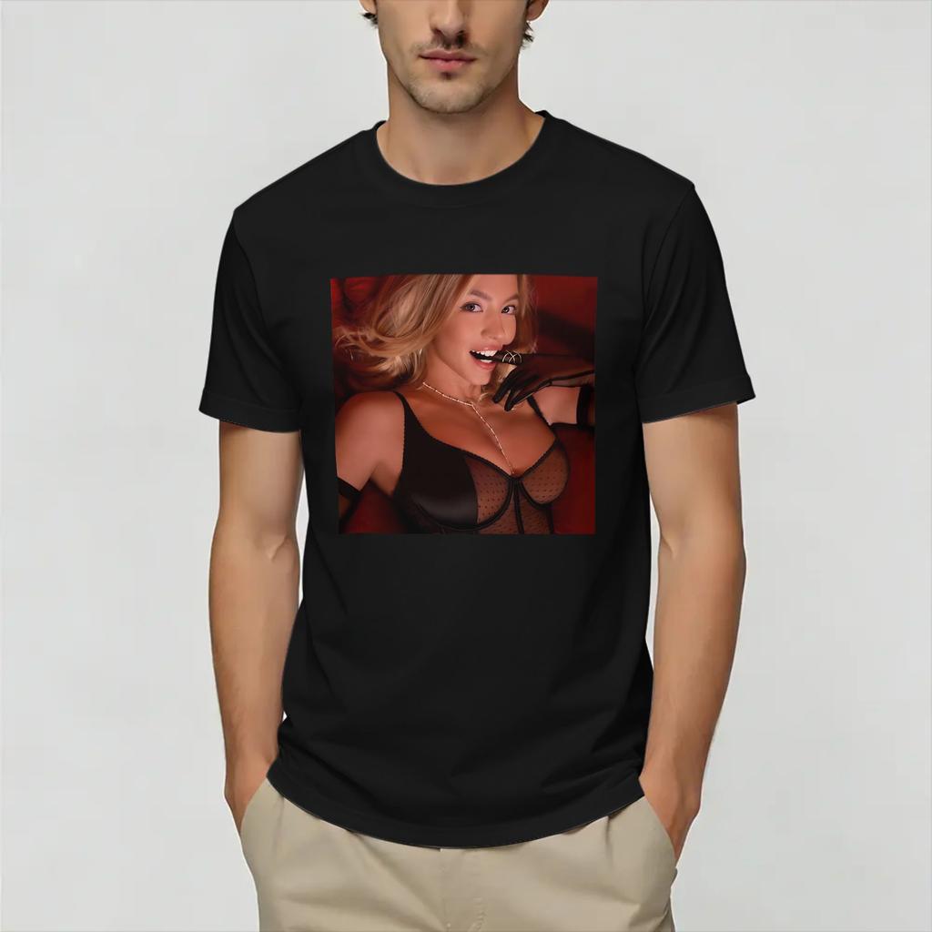 Sydney Sweeneys Tshirt Summer Hippie T Shirts Unisex 100 Cotton Oneck Oversize Top Tees Short Sleeve Streetwear Tshirt
