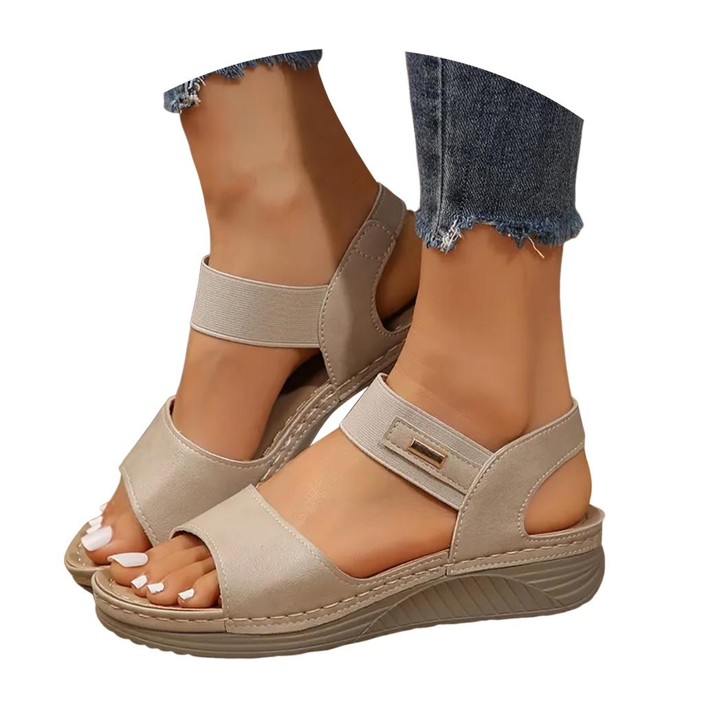 Elegant Slip-On Party Dress Women'S Sandals Wedges Shoes For Women Sandals With Arch Support Comfortable Zapatos De Mujer