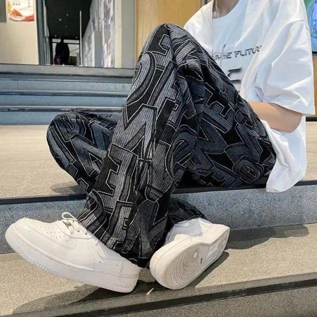 Men's Casual Straight-Leg Loose Wide-Leg Pants - Spring/Autumn Collection