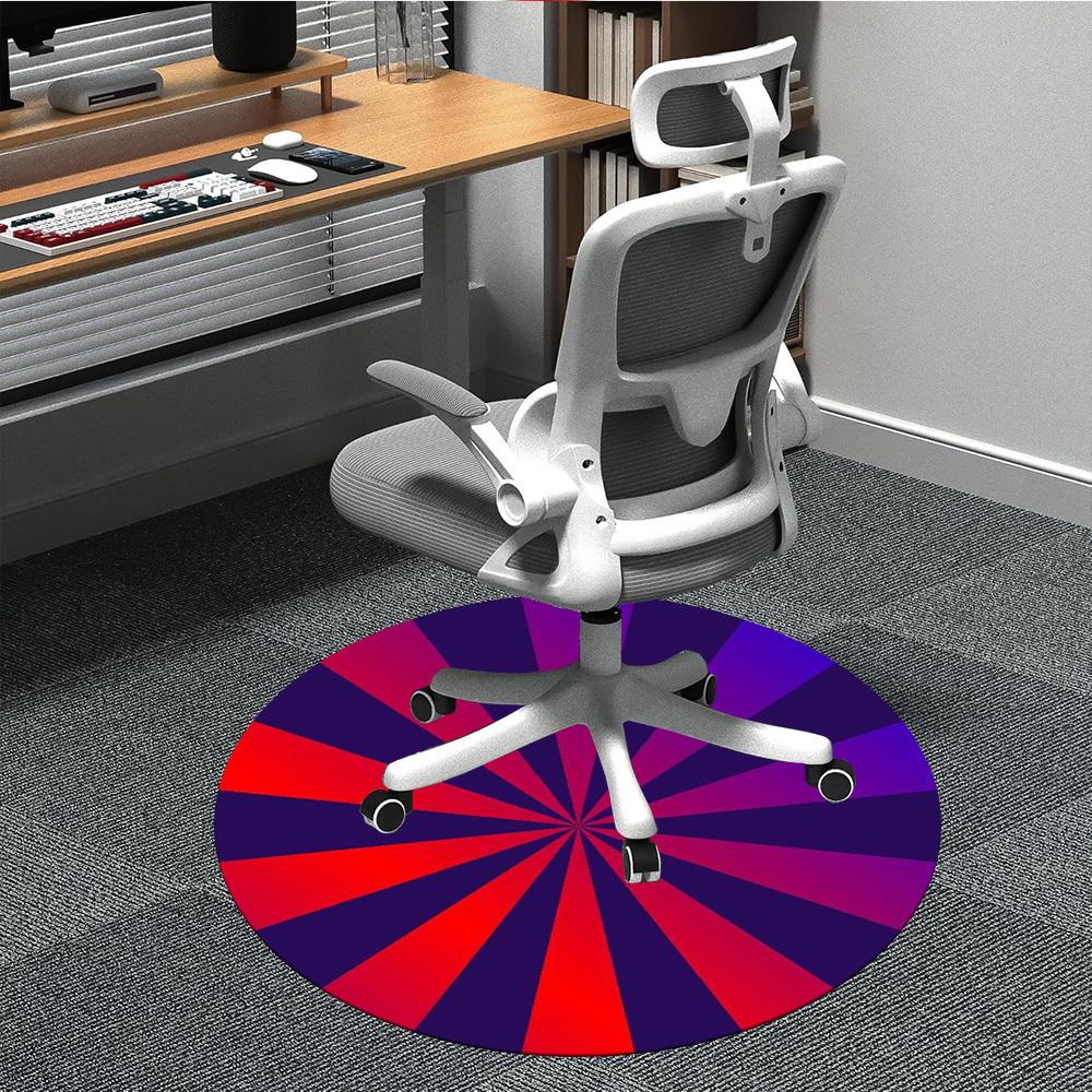 

1pc Circle Pattern Chair Carpet for Office Non-Slip Mat for Office - Decorative Floor Mat yy251030207 80cm by 80cm