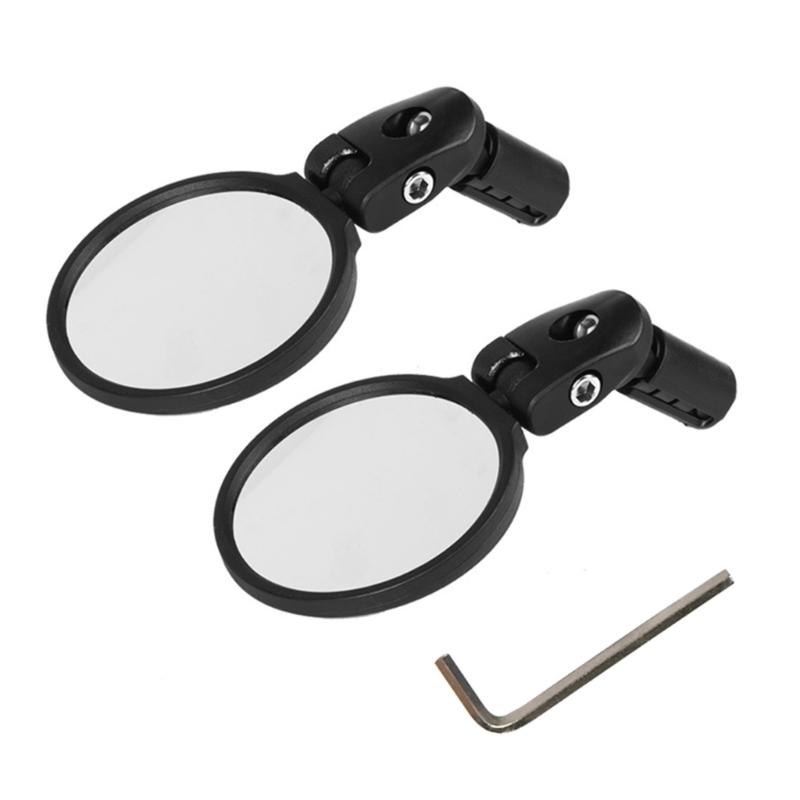 Handlebar Bike Glass, Bicycles Cycling Rear View Glass, 360 Degree Adjustable Rotatable Handlebar Mounted Bike Glass 1
