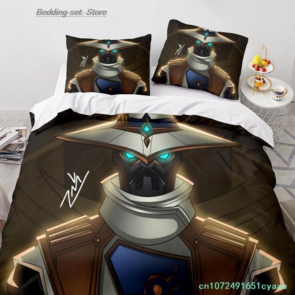 Gaming Valorant Bedding Set Single Twin Full Queen King Size Bed Set Aldult Kid Bedroom Duvetcover Sets 3D Print Anime 030