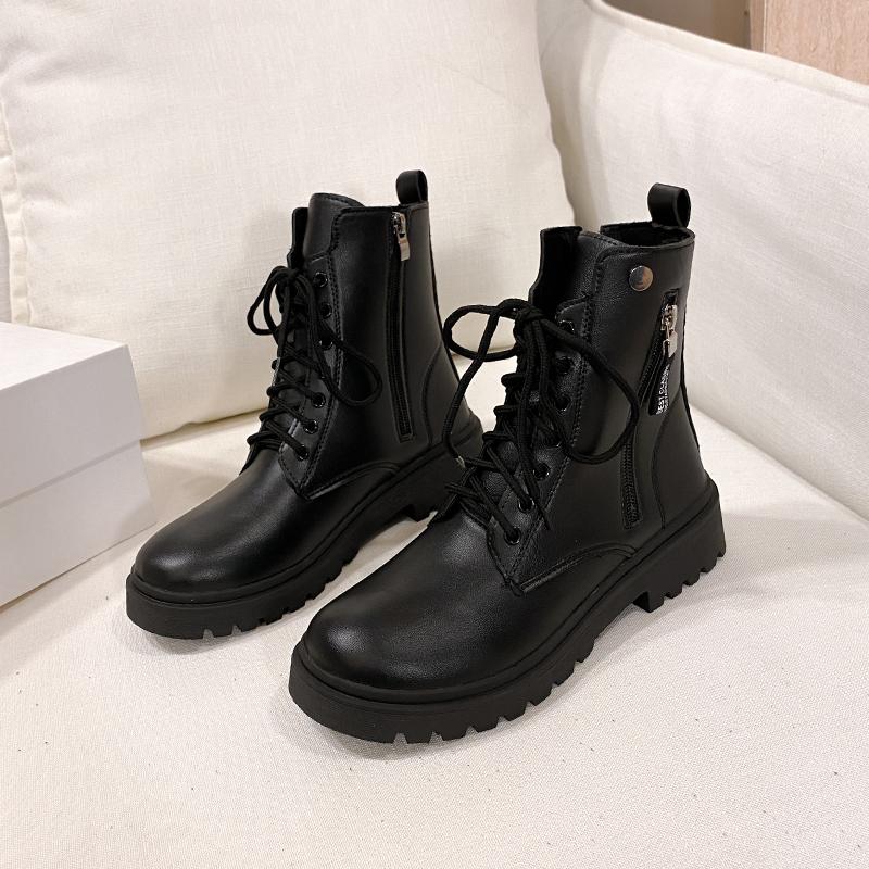 Divat 2025 Új Csizmák Női Fűzős Cipők Nőknek Meleg Platform Cipzáras Bokacsizmák Puha Női Cipők Téli Csizmák Divat Botas Mujer