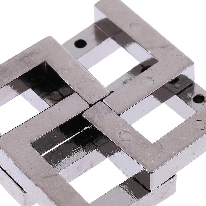 Square Lock Metal 3D Puzzles Quebra Cabeça Rompecabezas IQ Games Adults Kids Brain Teaser