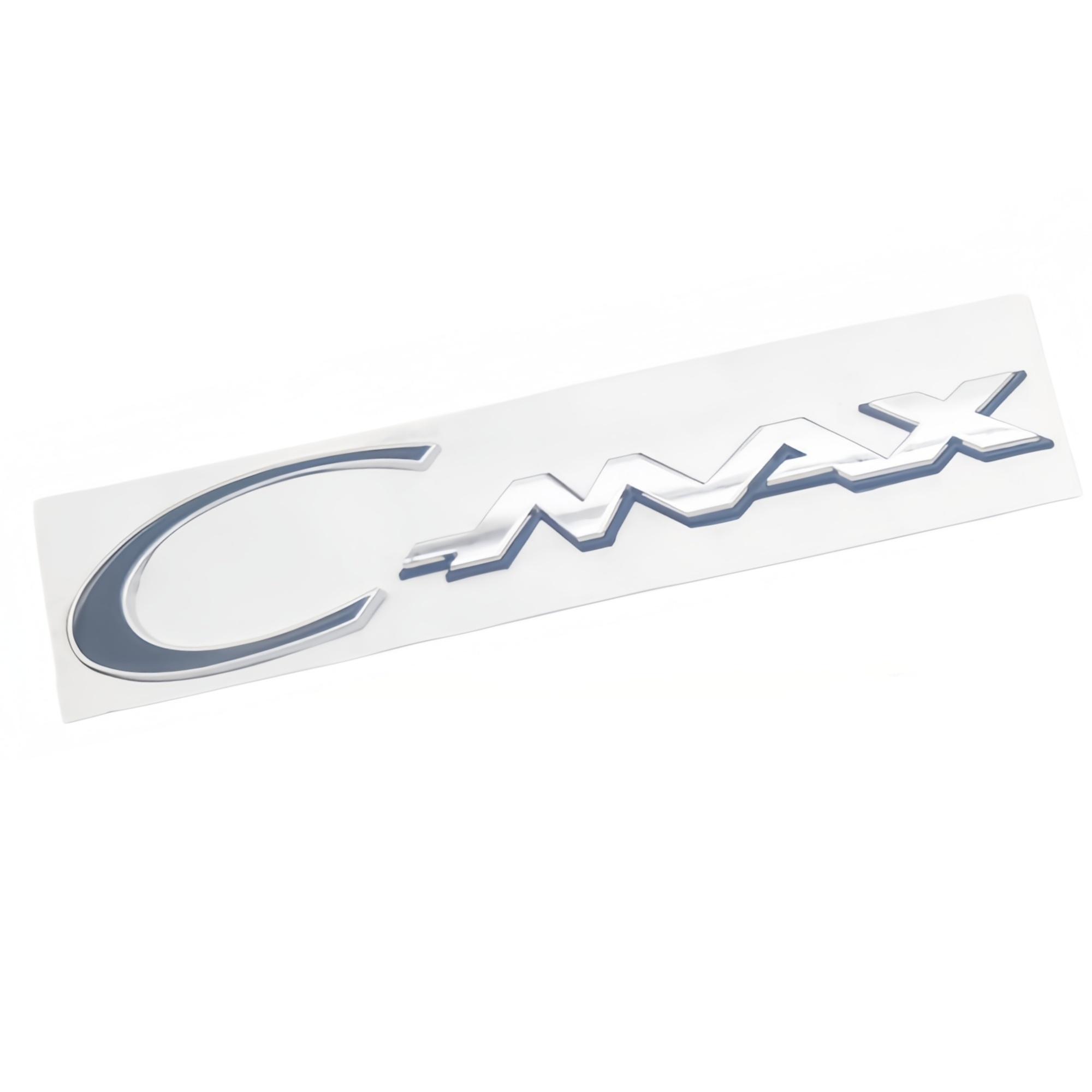 1Pc 3D Metal Letters Logo Styling Decoration Accessories Car Rear Trunk Emblem Badge Sticker Decal C-MAX серебряный/чёрный