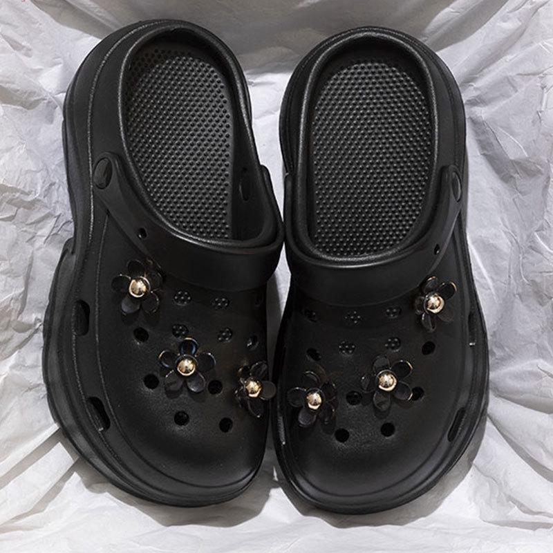 Women's Chunky Height-Boosting Odor-Resistant EVA Beach Sandals - Trendy Summer Baotou Slippers