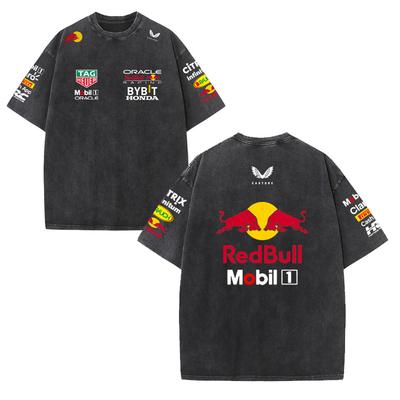 2026 Sommer F1 Rennanzug Vestapan Team Uniform Kurzarm Vintage Waschung T-Shirt Rundhals T-Shirt