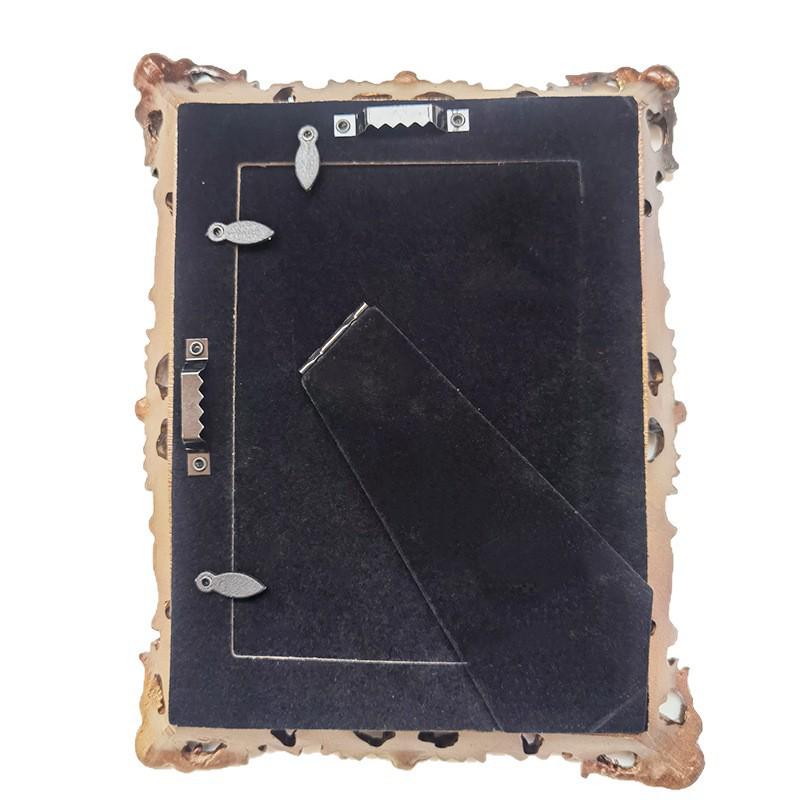 European Carved Resin Photo Frame with Irregular Texture - Home Decor for Living Room or Bedroom