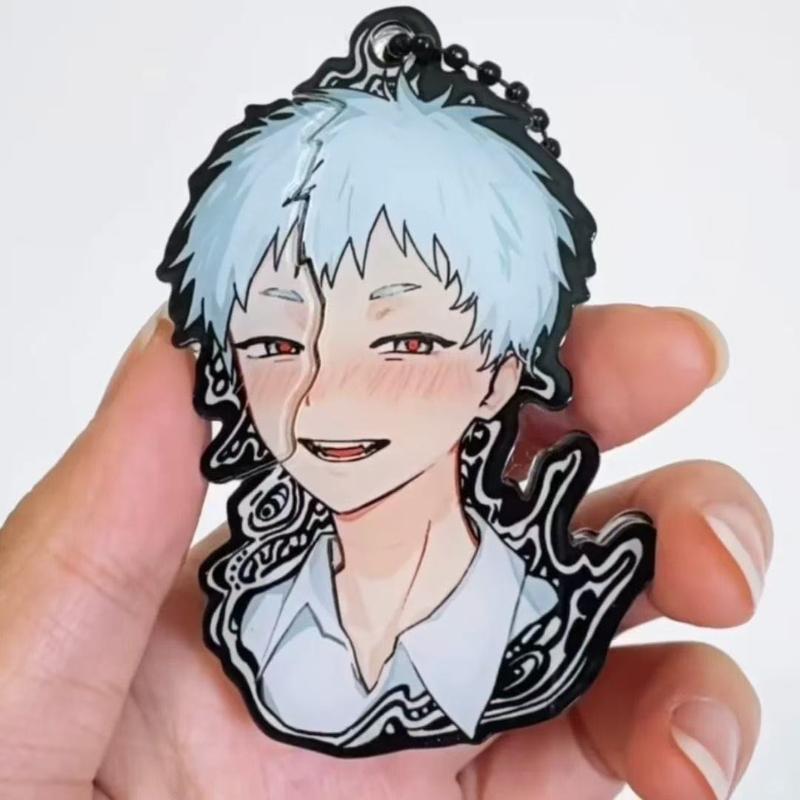 

Anime The Summer Hikaru Died Cosplay Keychain Unisex Acrylic Pendant Keyring Key Chain Bag Accessories Ornament Prop бежевый
