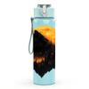 1PC Wolf Moon Dark Portrait 750ml Color Plastic Sports Water Bottle Leakproof Flip Straw Lid Suitable for Sports Office Home Use