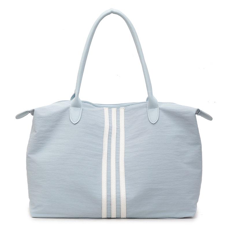 2025 Women's Sporty Korean Striped Minimalist Tote Bag - Large Capacity, Versatile for Travel & Casual Use