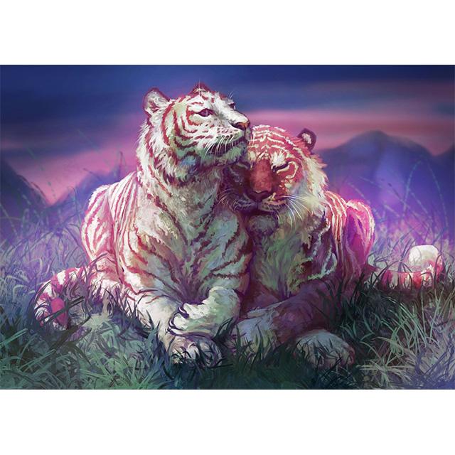 Fantasy Animals Water Fire Elemental Fusion Prints Poster Canvas Painting Modern Wall Art Picture Living Room Bedroom Home Decor