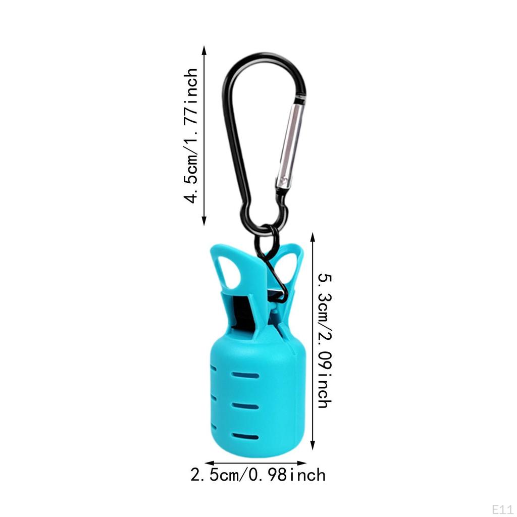 6 Fishing Hook Bonnets with Carabiners for Outdoor Use