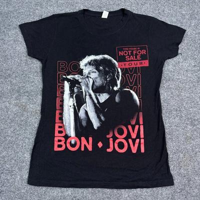 Bon Jovi Not For Sale Tour Maglietta Concerto Top Taglia L Ragazze Stile Vintage