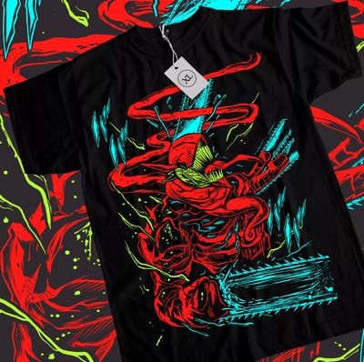 Pochita T-shirt Chainsaw Man Denji and Makima CSM Men and Women Manga All Size