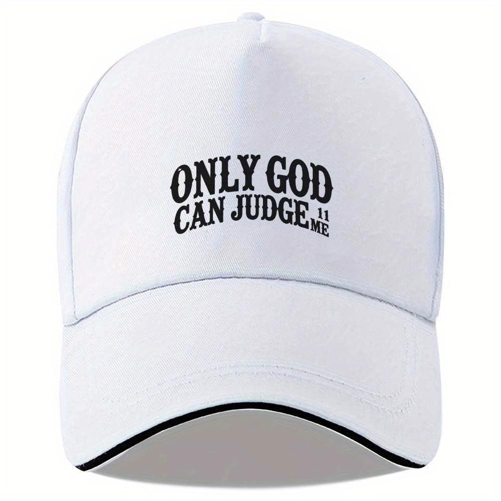 Only God Can Judge Me Religious Baseball Cap Unisex Polyester Adjustable Casual Statement Hat One Size